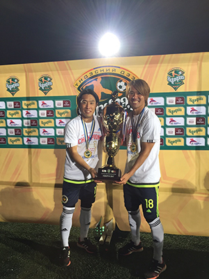 丸夏生選手・石野秀太選手 モンゴルリーグ優勝