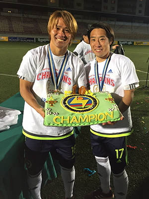 丸夏生選手・石野秀太選手 モンゴルリーグ優勝